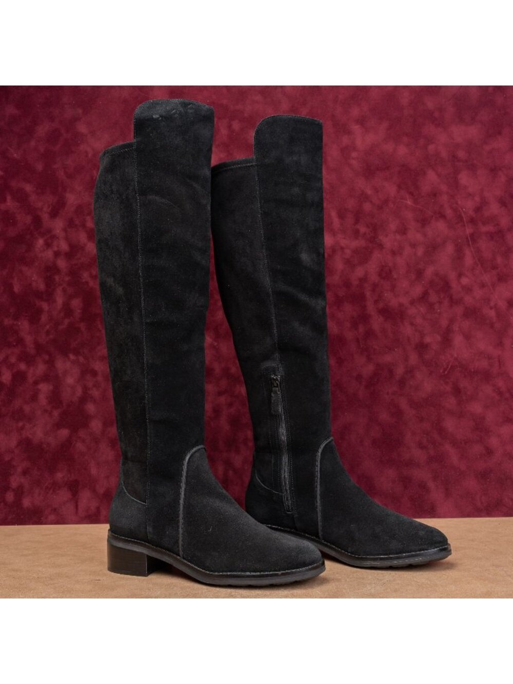 Cole Haan Women Duchess Black Suede OTK GrandOs Fashion Fall Boots sz 7.5